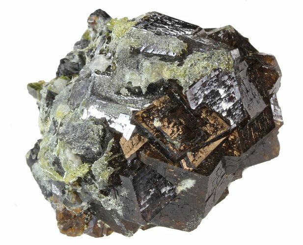 Garnet Cluster with Feldspar, Epidote and Mica - Pakistan #38705